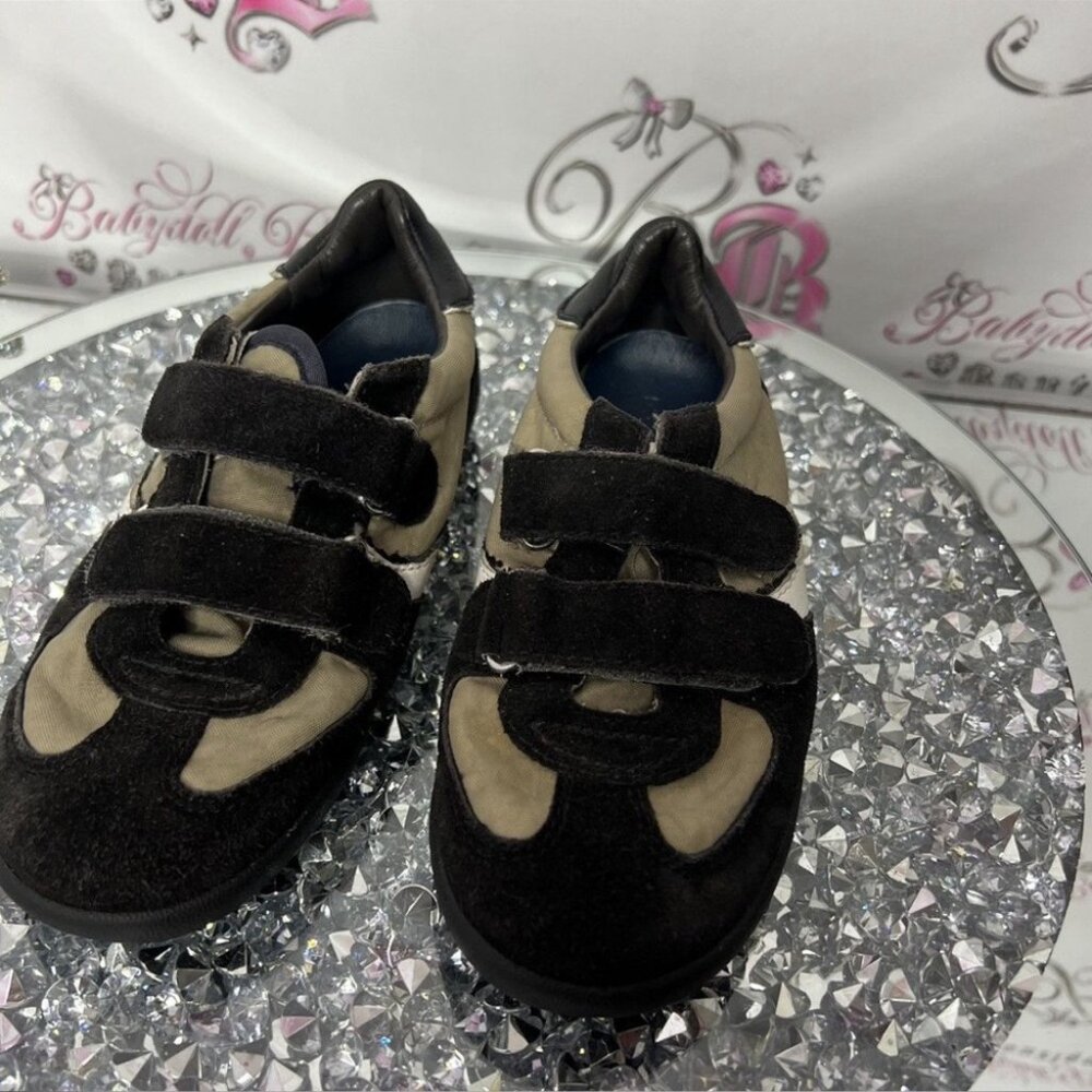 Dolce & Gabbana sneakers Velcro runners black beige classy preppy shoes slip on - Picture 10 of 13